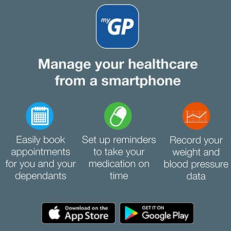 MyGP. Book appointment set reminders record data